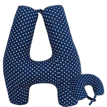 Imagem de Luma Confort, Almofada H Descanso e Apoio de Pescoço e Proteção do Cinto Cor:Poá Azul