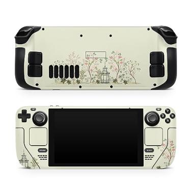 Imagem de TACKY DESIGN Pele Sakura Japonesa Compatível com Pele de Deck Steam, Acessórios de Deck a Vapor Flor de Cerejeira Bege Vinil Decalque 3 m Bonito Cobertura Completa Steam Deck Cover