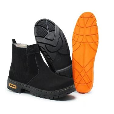Imagem de Bota Botina Couro Nobuck Masculino - Limit Maximo, Preto, 41