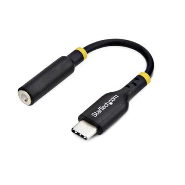 Imagem de StarTech.com Adaptador de Áudio USB-C para Fone de Ouvido/Fone de Ouvido TRRS de 3,5 mm, USB Tipo C, DAC de 32 Bits Hi-Fi, para PC/Telefone