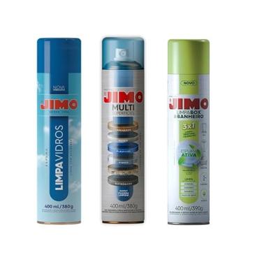 Imagem de KIT 1Un Jimo Limpa Vidros + 1 Un Jimo Multi Superfícies + 1 Un Jimo Limpa Box 400ml