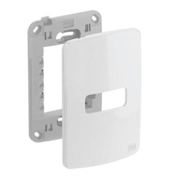 Imagem de Conjunto de Placa+Suporte 4x2 - 1 POS - Composé Branco WEG