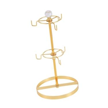 Imagem de ＫＬＫＣＭＳ Copo de copo de café Rack de secagem com ganchos de 6 xícara, contemporânea, coffeear decoração de cafeteria de cofre -copos para armazenamento de, Cabeça Redonda