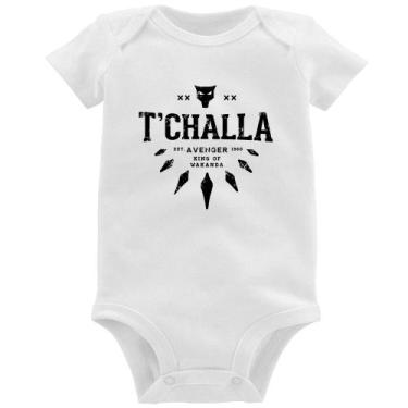 Imagem de Body Bebê T'Challa King of Wakanda - Foca na Moda, Branco, G