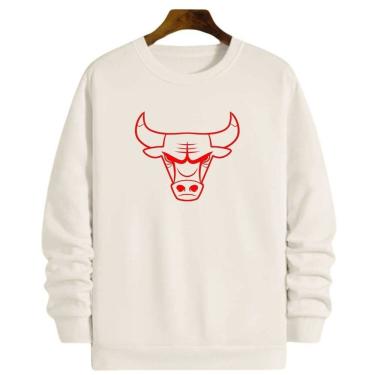 Imagem de Blusa Moletom Gola Basquete Chicago Logo Bullss 23 Basketball