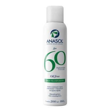 Imagem de Protetor Solar Anasol FPS 60 Oi Free Spray Transparente 200ml