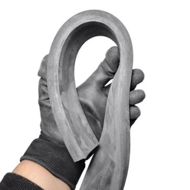 Imagem de 5 Metros Borracha Perfil Esponjoso Vedação 50x12mm Macio Borrachas Lon