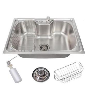 Imagem de Cuba Gourmet Cozinha Aço Inox Com Acessórios 62x43cm - BRCUBAS