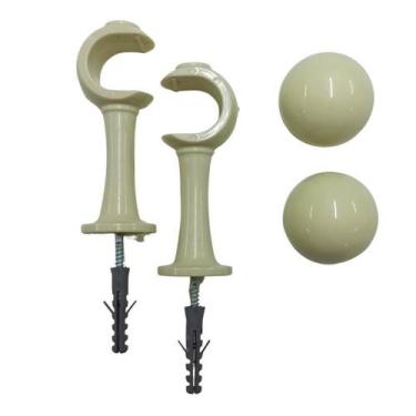 Imagem de KIT 2 Suporte e ponteira Simples para Varão de Cortina 28m - JC ART MI