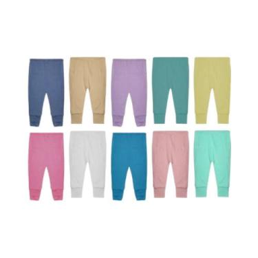 Imagem de Calça Mijão p/ Bebê Kit com 3 Unidades sem Pé Cores Variadas - MAIS UM