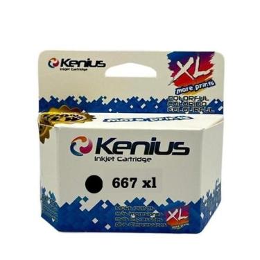 Imagem de Cartucho de Tinta 667XL Preto Compativel  Para Deskjet 2376, 2774, 277