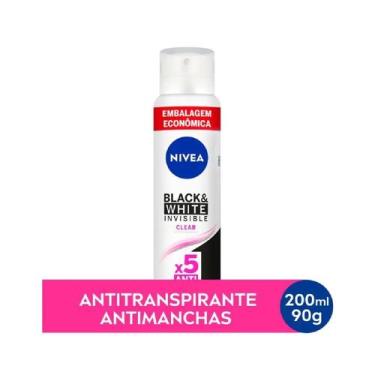 Imagem de Desodorante Aerosol Nivea Invisible Black & White Clear 200ml Embalage