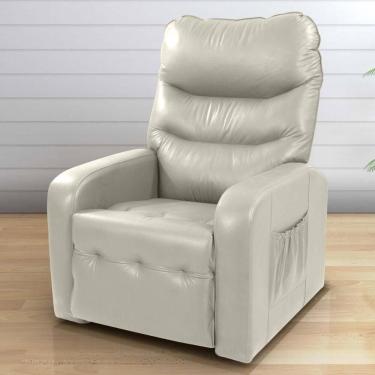 Imagem de Poltrona Reclinável Para Sala Egito Corino Bege