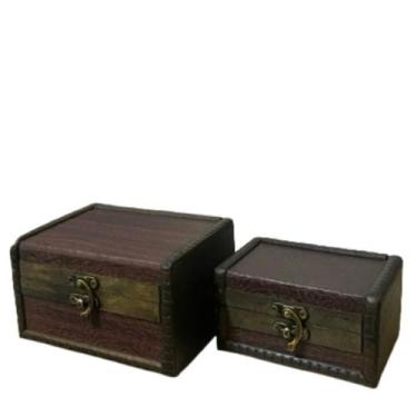 Imagem de Kit 2 Baú Clássico Porta Treco Guarda Jóias Organizadora - Clink
