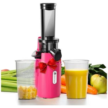 Imagem de Centrifuga de Frutas Compacta com 60 RPM de Baixa Velocidade, 110V 130W, Ventray, Rosa