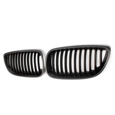 Imagem de Grade dianteira de carro preto brilhante compatível com BMW E92 E93 M3 Série 3 2006-2009 2 portas 316i 320d 320i 323i 325d 325i 330i ABS Grills(Matte Black)