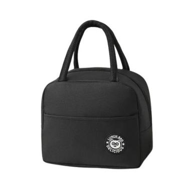 Imagem de Bolsa Termica Lancheira Marmita Feminina Masculina - Sem marca, Preta