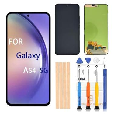 Imagem de Pishzeo Digitalizador LCD Amoled original de 6,4 polegadas para Samsung Galaxy A54 5G SM-A546U, A546U1, A546E, A546B/DS Touch Display, conjunto de digitalizador Full HD (SM-A54 5G sem moldura)