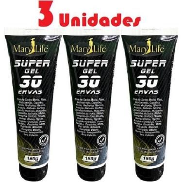 Imagem de Kit com 3 Super Gel 30 Ervas 150g Efeito Gelo Quente - Mary Life