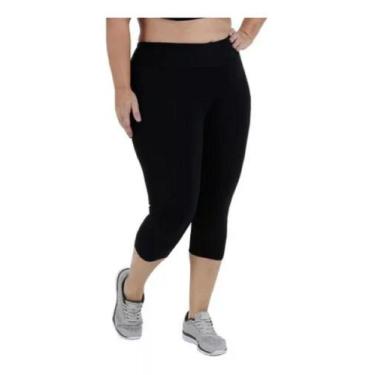 Imagem de Calça Corsário Plus Size  Cintura Alta - WOLFOX, Preto, G4