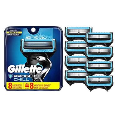 Imagem de Lâminas Refrescantes ProGlide Chill, 8 Und., Refrigeração p/ Pele refrescante