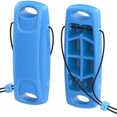 Imagem de BALAVA Para-lamas de barco, para-choques de barco para ancoragem de EVA amortecedores de doca de barco azul com corda e trava fixa adequada para pontão, robalo, jet ski e barcos de pesca (azul, pacote