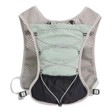 Imagem de Mochila de água para corrida, colete de hidratação | 5L Hidratação Reflexiva Coleta de corrida - Equipamento esportivo respirável ajustável de secagem rápida leve para ciclismo, estrada de trilha, mon
