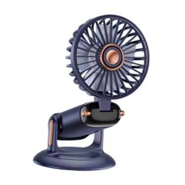 Imagem de XLWLLNJ Fã de fãs de fãs de mão, ventilador pessoal, pequeno ventilador de refrigeração digital portátil silencioso para escritório de carro em casa interno, Azul