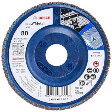 Imagem de Bosch Disco flap PRO X571 115mm Grano 80