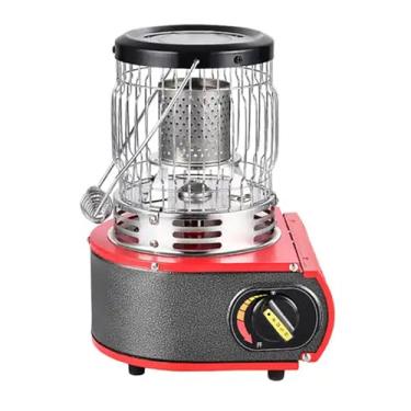 Imagem de Aquecedores de querosene portáteis, aquecedores leves de fogão a querosene com botão e alça de ajuste, aquecedor de espaço ao ar livre, poder de fogo ajustável e faixa de aquecimento de 2㎡, para