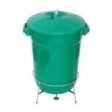 Imagem de Cesto Lixeira Plástico Pedal Com Armação Em Aço 100 Litros - JSN