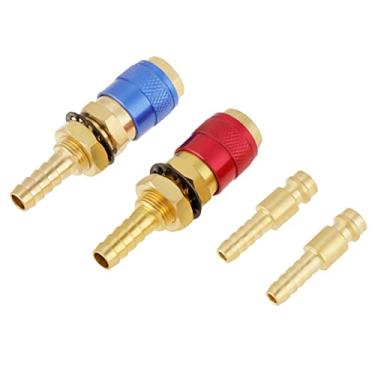 Imagem de Ajuste Rápido do Conector, 2pcs de 8 Mm de Resfriamento de água e Adaptador de Gás para Tocha de Soldagem Tig
