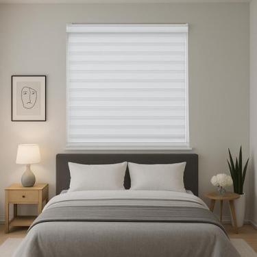 Imagem de Persiana Double Vision Sunny 100larg x 220alt Branca (com bandô) - Top