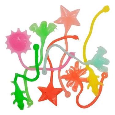 Imagem de Geleca Gruda Parede 50 Unidades Lembrancinha Colorida - Bolinha Magica