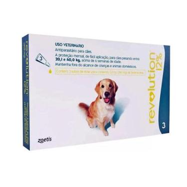 Imagem de 01 combo Antipulgas Revolution p/Cães 20,1 e 40 kg - Zoetis