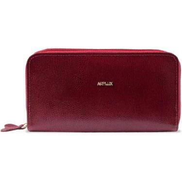 Imagem de Carteira Feminina de Couro Artlux 507, Vermelho