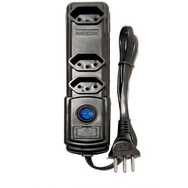 Imagem de Filtro De Linha 3 Tomadas 75 Mm Bivolt Preto