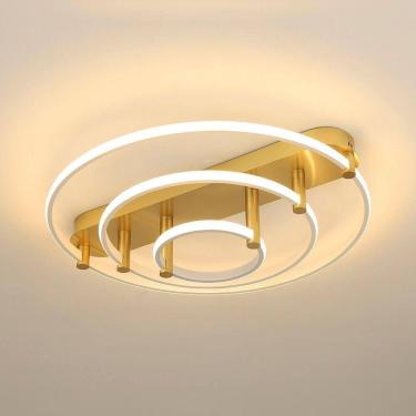 Imagem de Plafon Skylight Listo 3106m Led Bivolt Branco-dourado