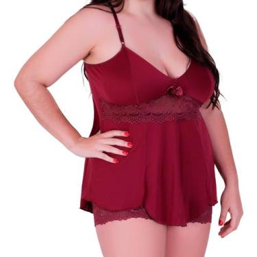 Imagem de Pijama Short Doll Plus Size Baby Doll Confortável Tamanho 52 - Suprema