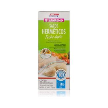 Imagem de Sacos Herméticos Fecho Duplo Plast Sanremo 1 litro
