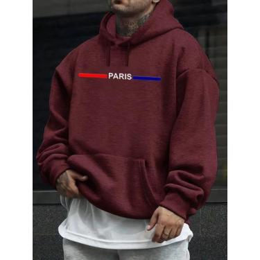 Imagem de Moletom Masculino Basico Estampa Paris Dia A Dia Academia - Qualidade 