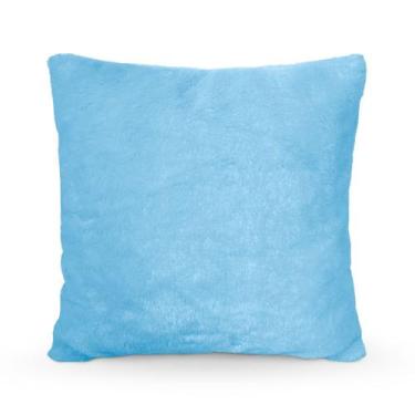 Imagem de Capa Almofada De Pelúcia 45x45cm - ALEPLUSH, Azul Claro