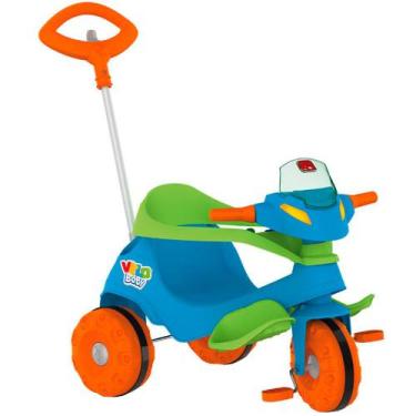 Imagem de Triciclo Infantil Bandeirante Velobaby de Pedal com Empurrador