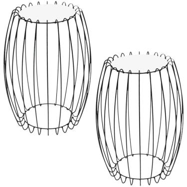 Imagem de Kit Mesa Apoio Lateral 43 Cm Tampo Vidro Branco Base Metal Preto Nacc Branco Preto