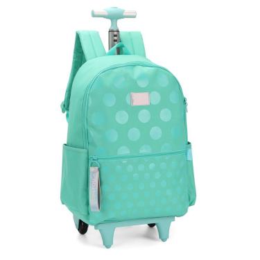 Imagem de Mochila De Rodinhas Tween Circle Feminina Up4you Poliéster Luxcel Turquesa