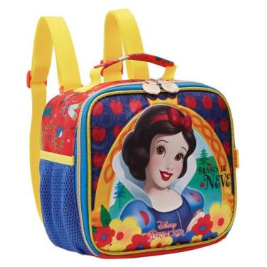 Imagem de Lancheira Térmica Branca de Neve Escolar Princesas Meninas, Azul