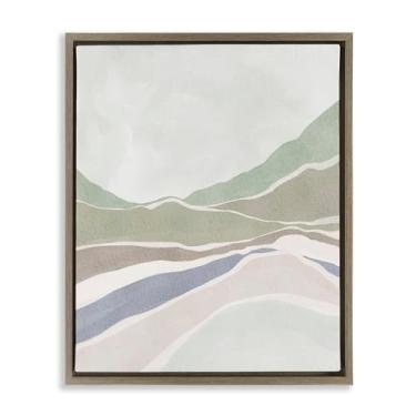 Imagem de Stupell Industries Muted Pastels Desert Landscape Brown Framed Floater Canvas Wall Art Design por Nikita Jariwala, 17 x 21