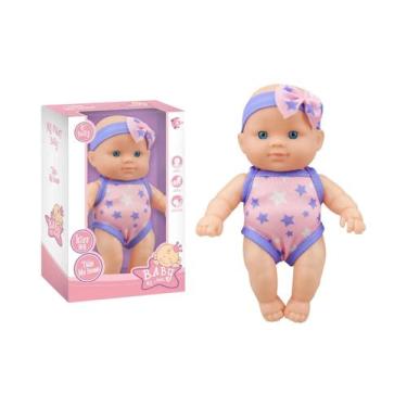 Imagem de Boneca Reborn Realista De Silicone Mini, Bebê Recém-Nascido Sorridente