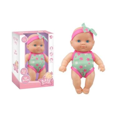 Imagem de Boneca Reborn Realista De Silicone Mini, Bebê Recém-Nascido Sorridente