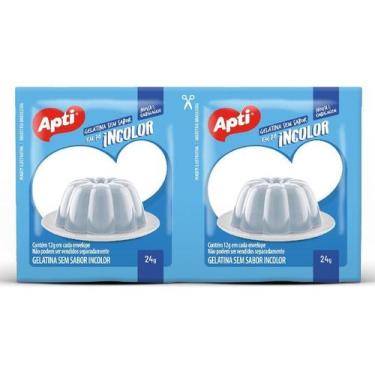 Imagem de Gelatina Sem Sabor Em Po Incolor Apti 24g